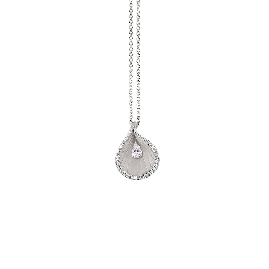 Premiere 0.22ct Diamond Pendant in 18K White Ice Gold, 16-17" chain