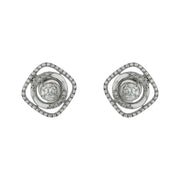 0.35ct Diamond Convertible Stud and Drop Earrings in 14K White Gold