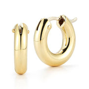 15mm Small Huggie Hoop Earrings in 18K Yellow Gold