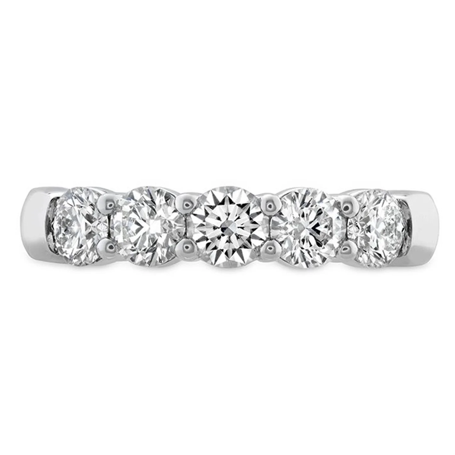 1.00-1.13ct Diamond Signature 5-Stone Band in Platinum, Size 6.5