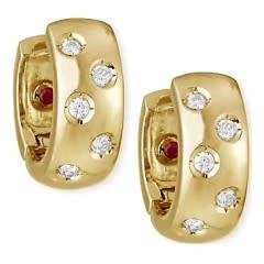 0.14ct Round Diamonds 14mm Wrap Earrings in 18K Yellow Gold