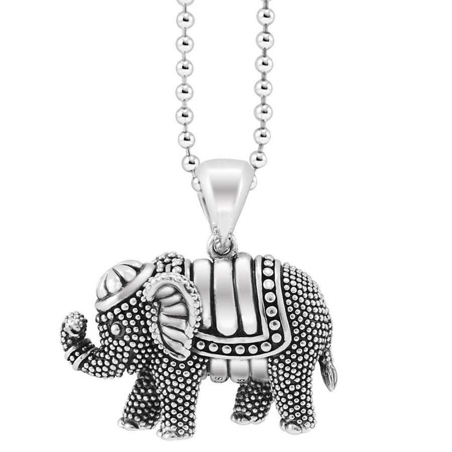 Rare Wonders Elephant Pendant in Sterling Silver, 34" ball chain