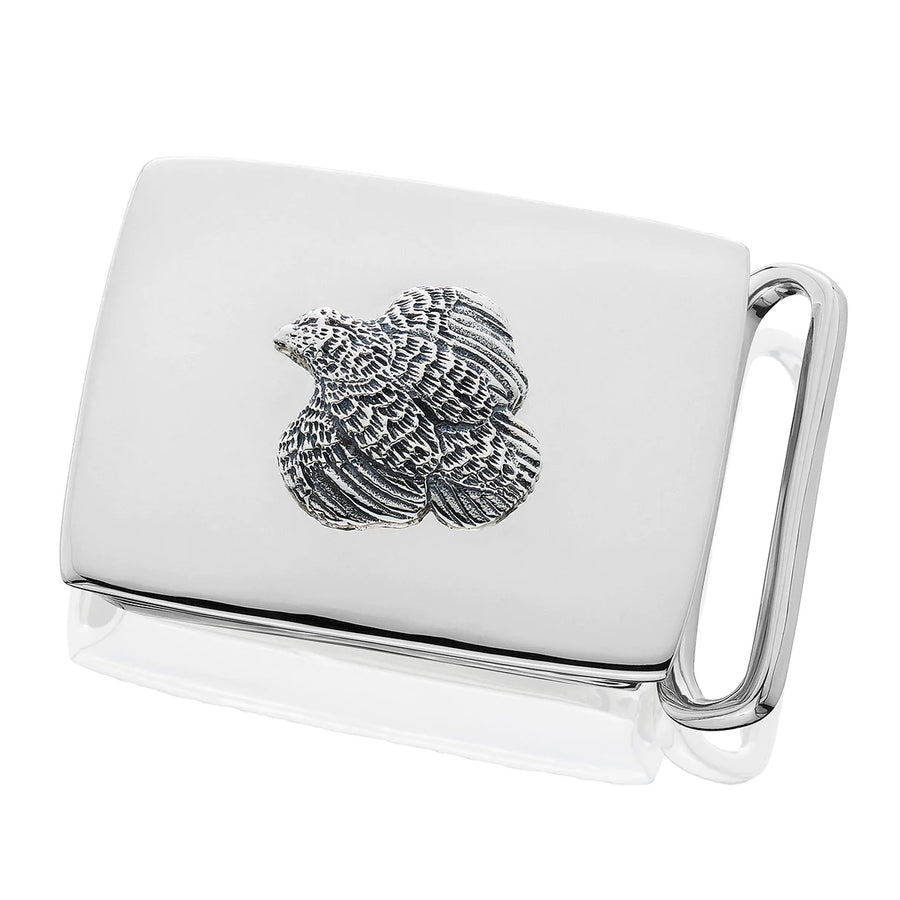 Sterling Silver Quail Belt Buckle