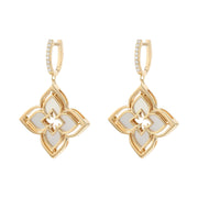 Venetian Princess 0.67ct Diamond Mother of Pear Pirouette Earrings in 18K Yellow Gold