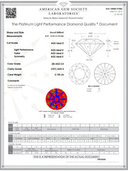 Scallop Artisan Pave 2.15ct Round Brilliant Diamond and 0.76ct Diamond Halo Ring in Platinum, size 6