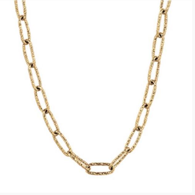Fancy Link Chain in 18K Yellow Gold, 18"