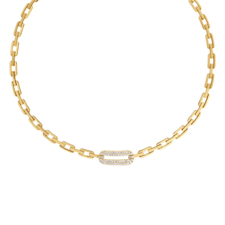 Navarra 0.94ct Round Diamond Necklace in 18K Yellow Gold