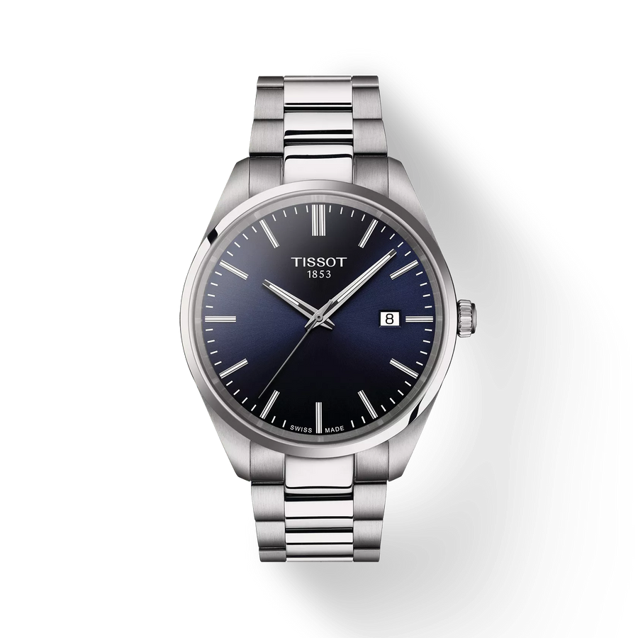 40mm PR 100 Quartz Watch with Blue Dial in Stainless Steel, Bracelet