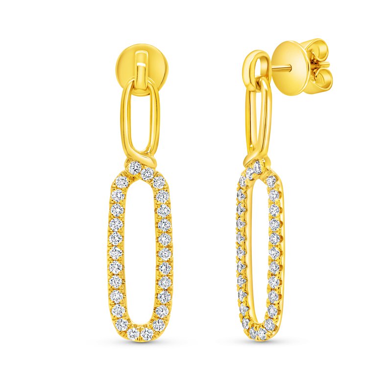 Legacy 0.65ct Diamond Drop Earrings in 18K Yellow Gold