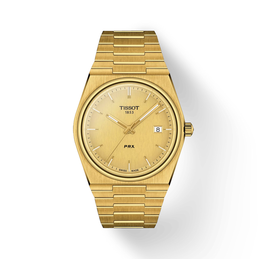 40mm PRX Watch with Champagne Dial in Stainless Steel and Yellow Gold PVD, Bracelet