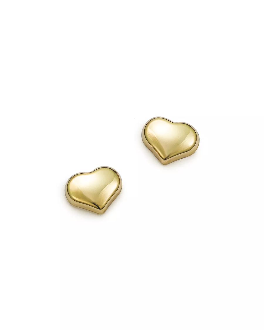 Tiny Treasure Heart Earrings in 18K Yellow Gold