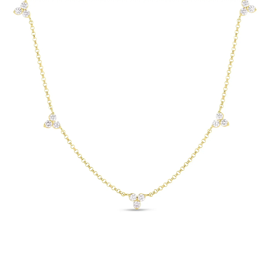Love by the Inch 0.65ct Diamond Station Necklace in 18K Yellow Gold, 17"