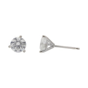 1.46ct Diamond Martini Style Stud Earrings in 18K White Gold