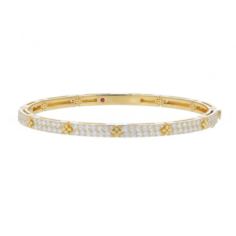 Love in Verona 1.62ct Diamond Pave Bangle in 18K Yellow Gold