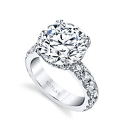 French Cut 5.74ct Diamond and 1.02ct Diamond I/VS1 Ring in Platinum, size 6