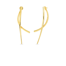 Designer Gold Earrings in 18K Yellow Gold