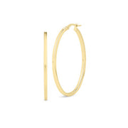 45x35mm Oval Hoop Earring in 18K Yellow Gold