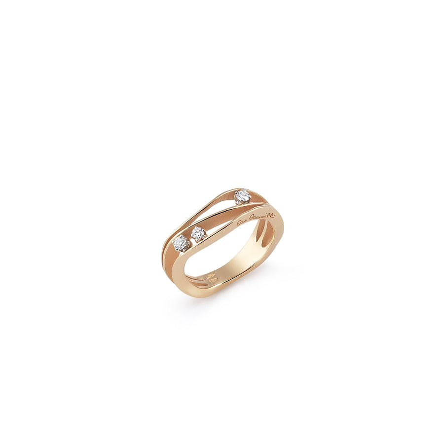 Dune 0.19ct Diamond Ring in 18K Orange Apricot Gold, size 6.5
