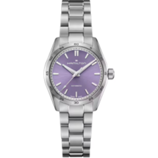 34mm Jazzmaster Automatic Lavender Dial Watch in Stainless Steel with Bracelet