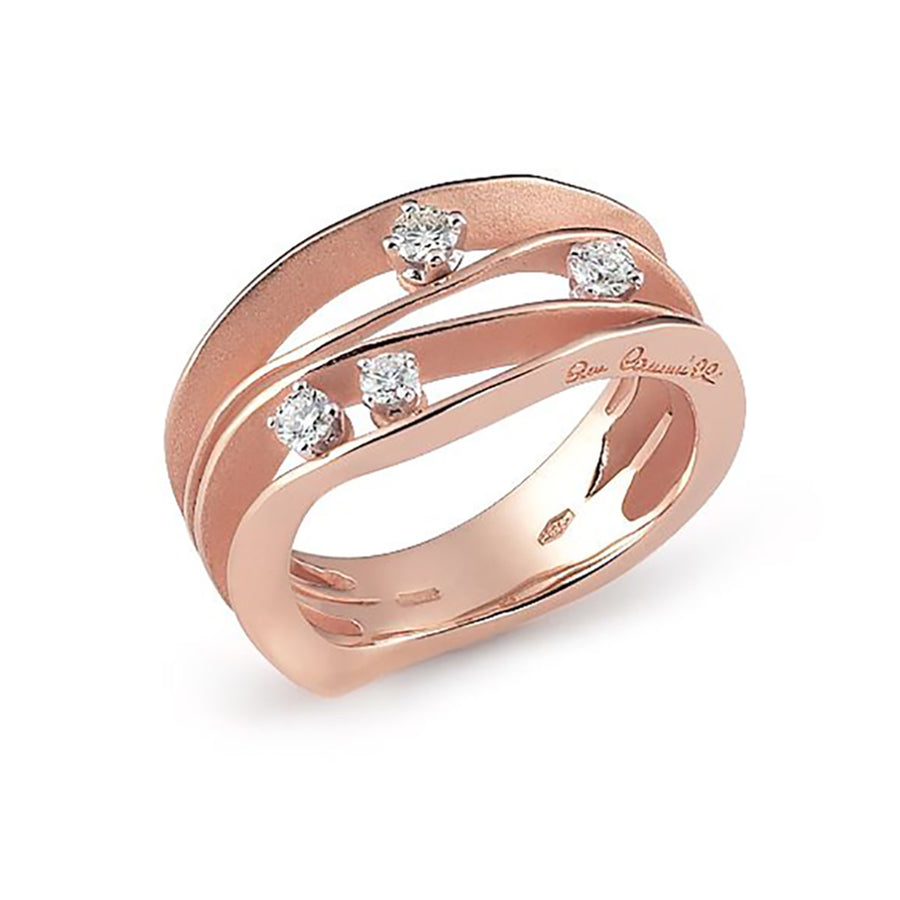 Dune 0.27ct Diamond Ring in 18K Pink Champagne Gold, size 7.5
