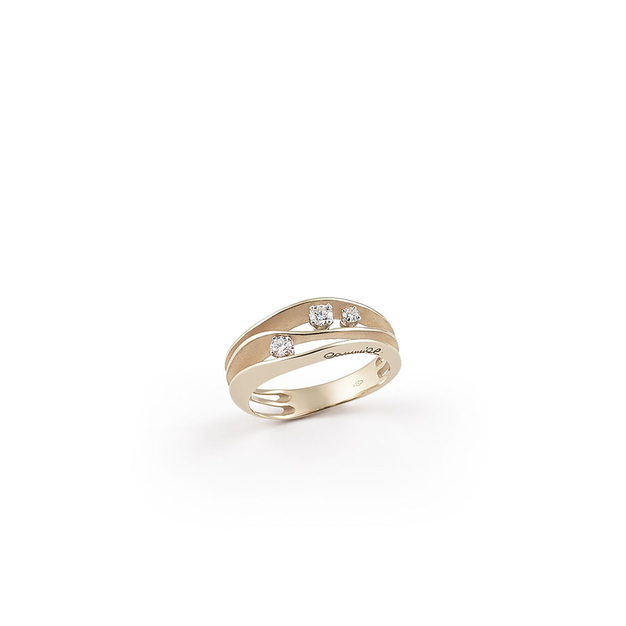 Dune 0.19ct Diamond Ring in 18K Beige Gold, Size 7