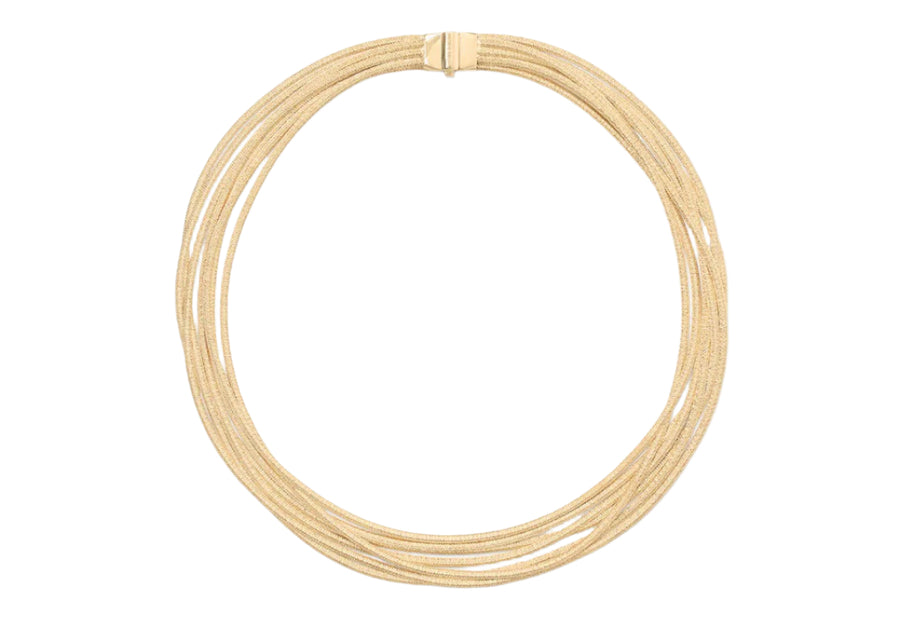 Cairo 7 Strand Necklace in 18K Yellow Gold, 17"