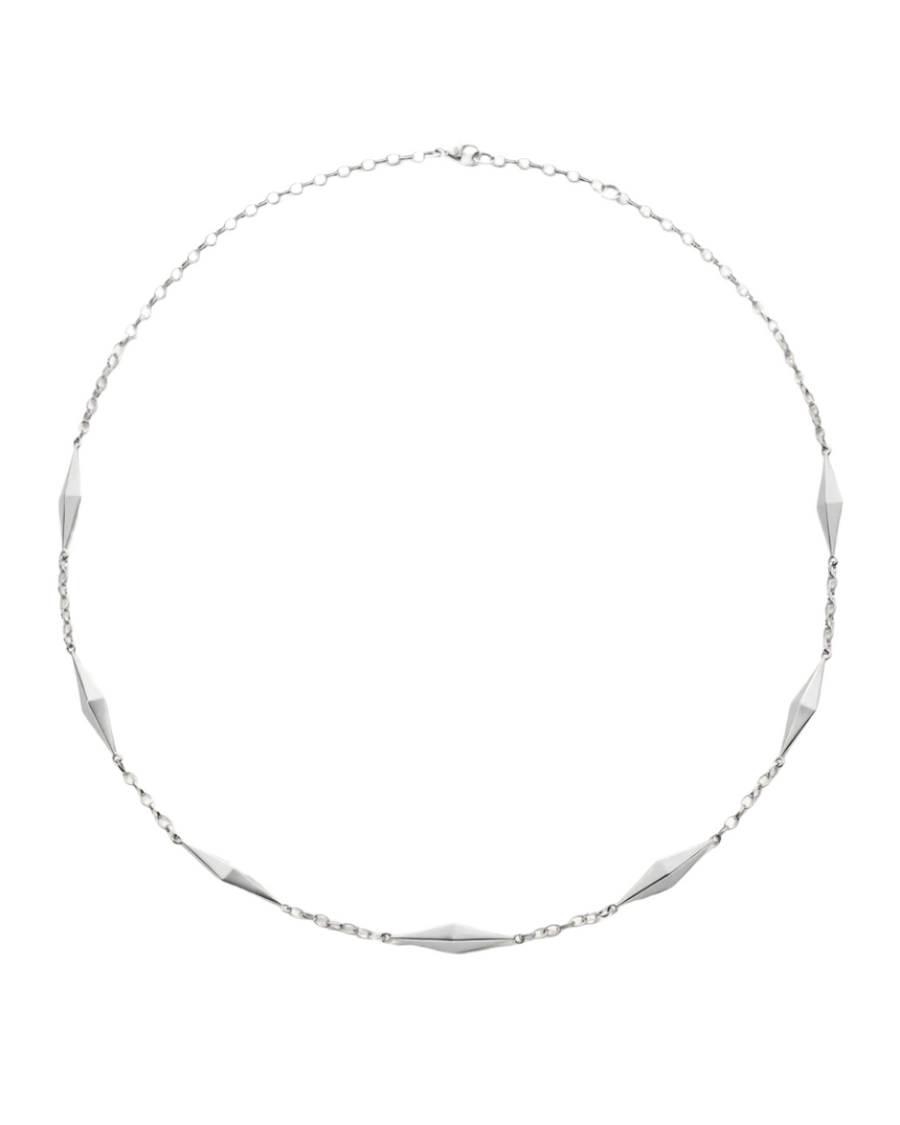 Points North Necklace in Sterling Silver 17-18"