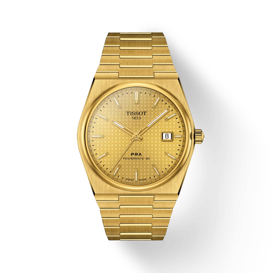 40mm PRX Powermatic 80 Watch with Champagne Dial Watch in Stainless Steel with Yellow Gold PVD, Bracelet