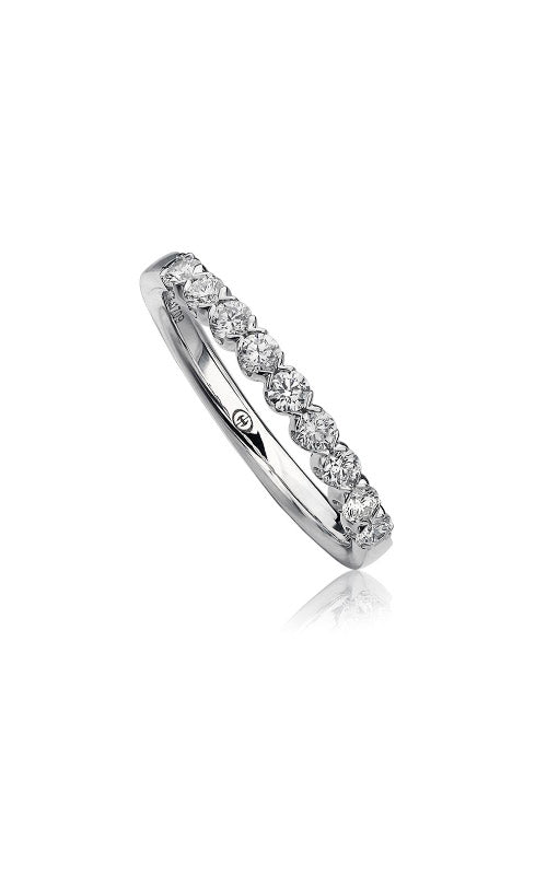 0.45ct Round Diamond Partway Band in 14K White Gold, Size 6.25