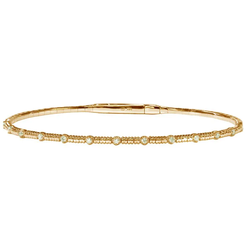0.20ct Diamond Flexible Bracelet in 14K Yellow Gold