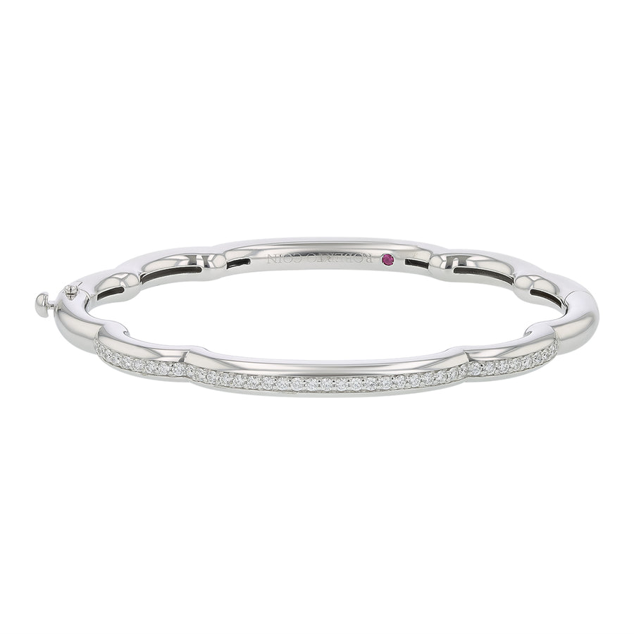 Cialoma Cloud 0.58ct Diamond Bangle Bracelet in 18K White Gold