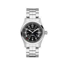 40mm Khaki Field King Automatic Watch with Black Dial in Stainless Steel, Bracelet