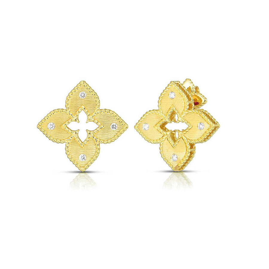 Petite Venetian Princess 0.05ct Diamond X-Small Earrings in 18K Yellow Gold
