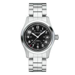 38mm Hamilton Khaki Field Automatic Watch with Black Dial