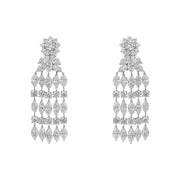 Platinum Diamond Chandelier Drop Earrings