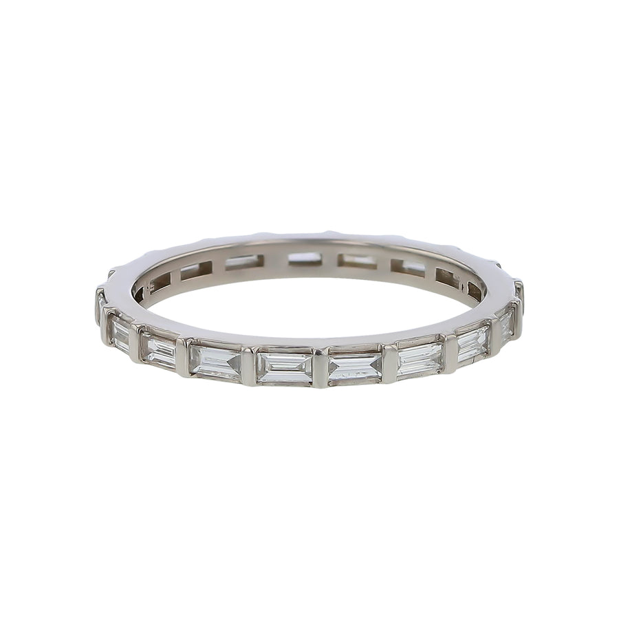 1.55ct Baguette Diamond Eternity Band in Platinum, size 9.75