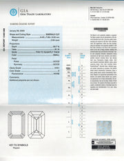 Artisan Pave 2.99ct Asher Cut Diamond, 1.31ct Asher Cut Diamond and 0.26ct Diamond 3 Stone Ring in Platinum, size 6.5