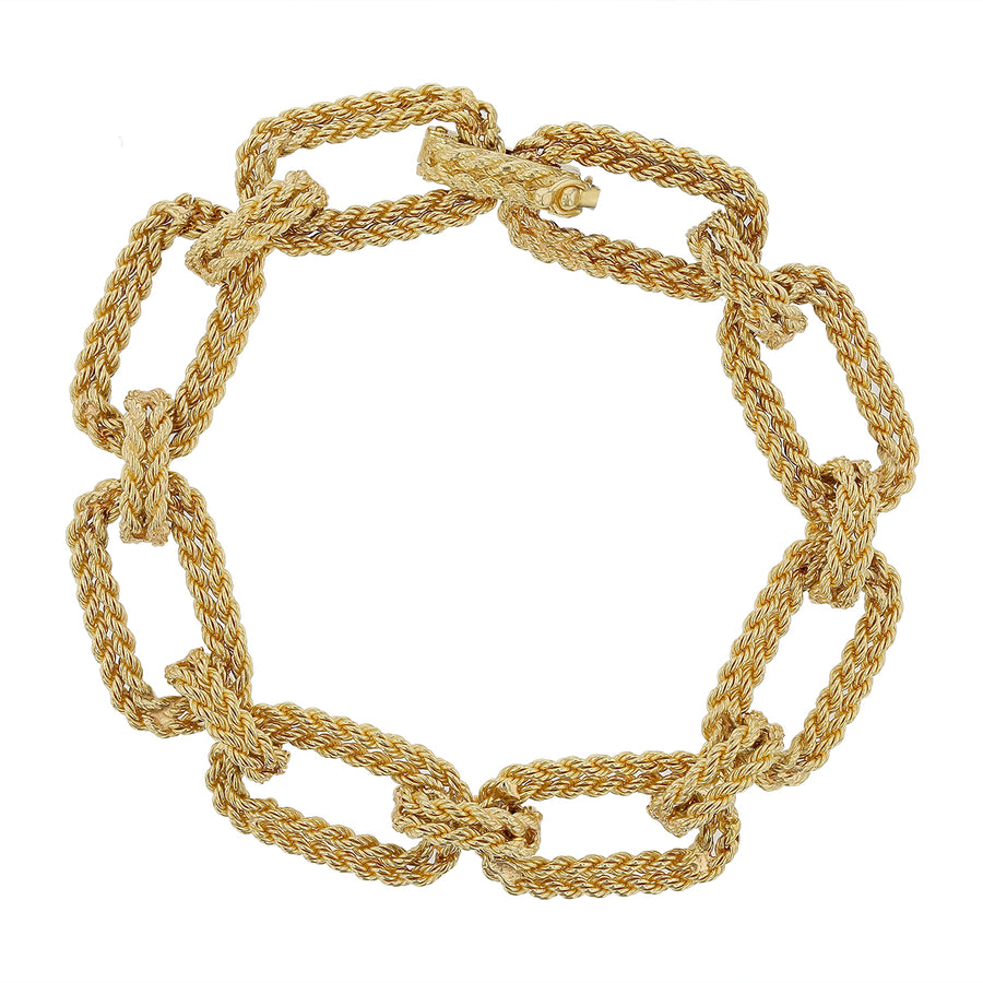 Woven Link Bracelet in 14K Yellow Gold, 8"
