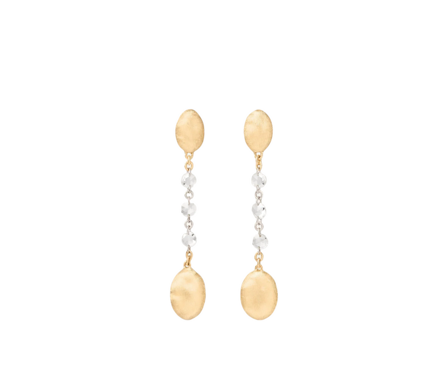 Siviglia 0.28ct Diamond Drop Earrings in 18K Yellow Gold