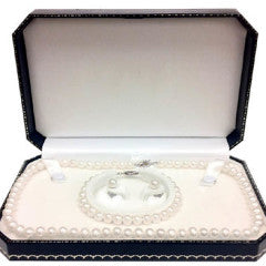 6-7mm Freshwater Pearls Necklace 18", Bracelet 7.5", and Stud Earrings Set in Sterling Silver