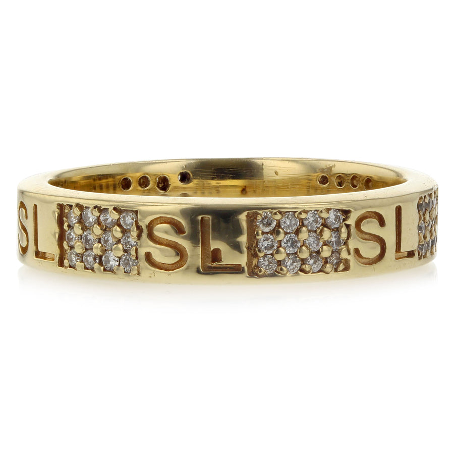0.72ct Diamond 4mm Band in 14K Yellow Gold