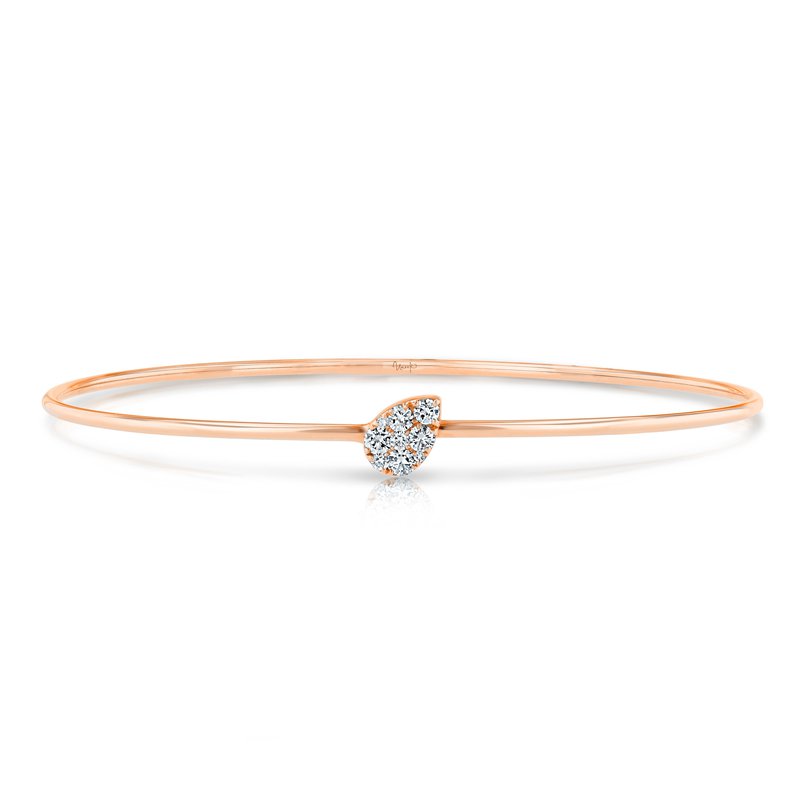 Stackable 0.25ct Diamond Cluster Bracelet in 14K Rose Gold