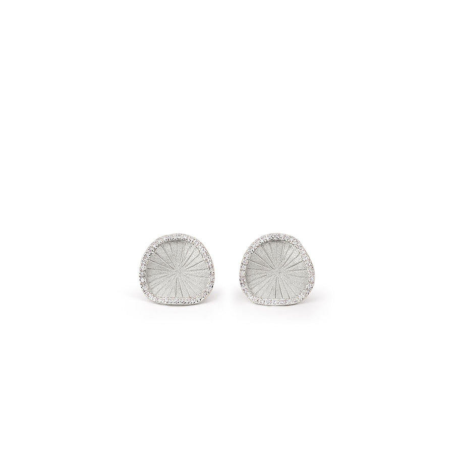 Sultana 0.14ct Diamond Stud Earrings in 18K White Ice Gold
