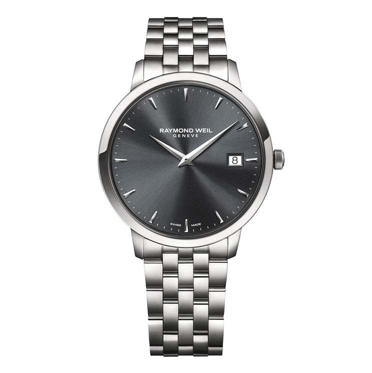 42mm Tocata Watch with Grey Dial in Stainless Steel, Bracelet