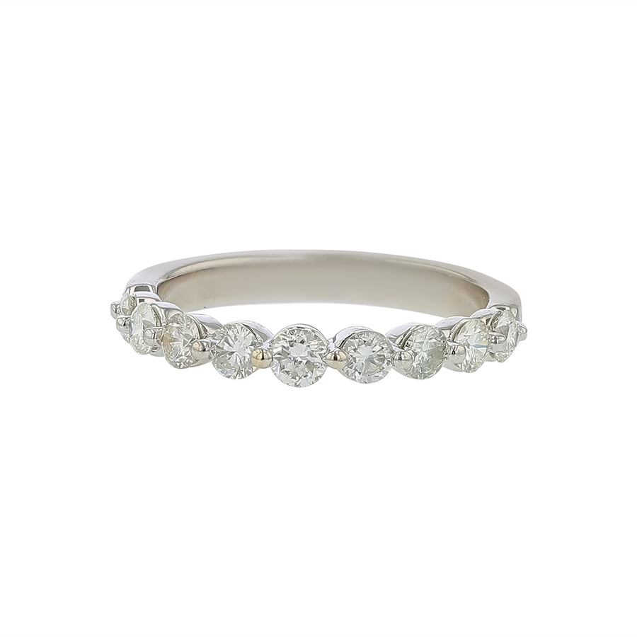 0.66ct Diamond 11 Stone Wedding Band in Platinum, size 9.25