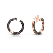 Love in Verona 1.44ct Diamond and Black Diamond Earrings in 18k Rose Gold