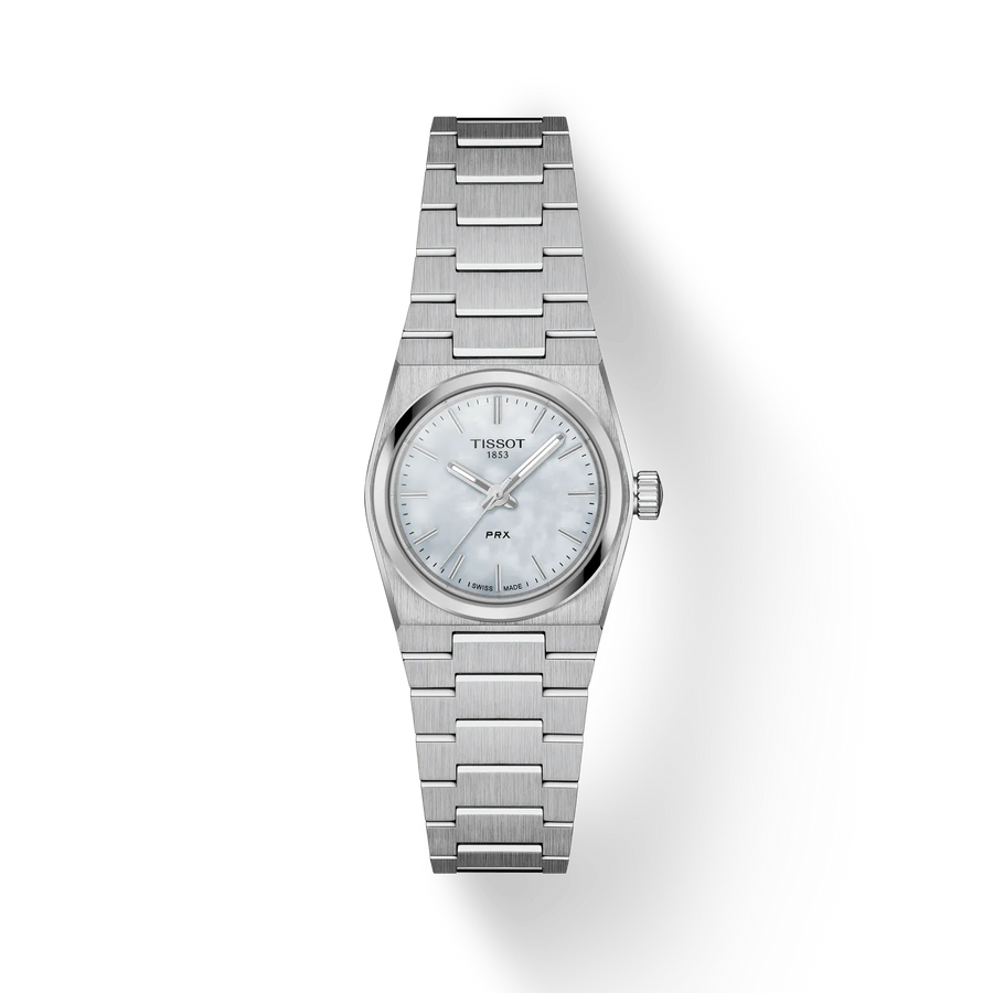 25mm PRX Quartz Watch with Mother of Pearl Dial in Stainless Steel, Bracelet