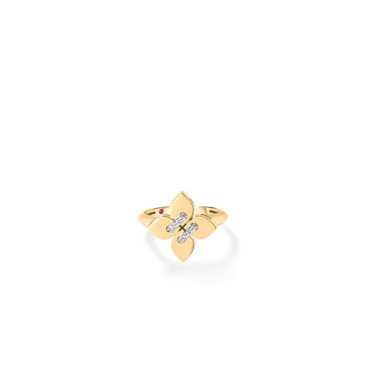Venetian Princess 0.06ct Diamond Filo Ring in 18K Yellow Gold, Size 6.5
