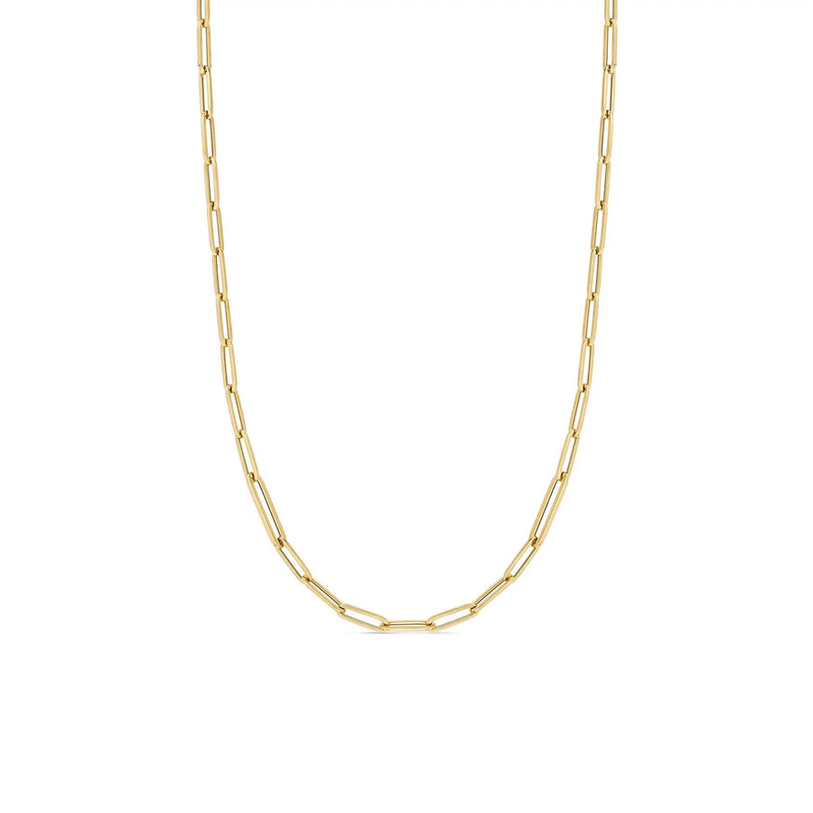 Paper Clip Chain in 18K Yellow Gold, 18"