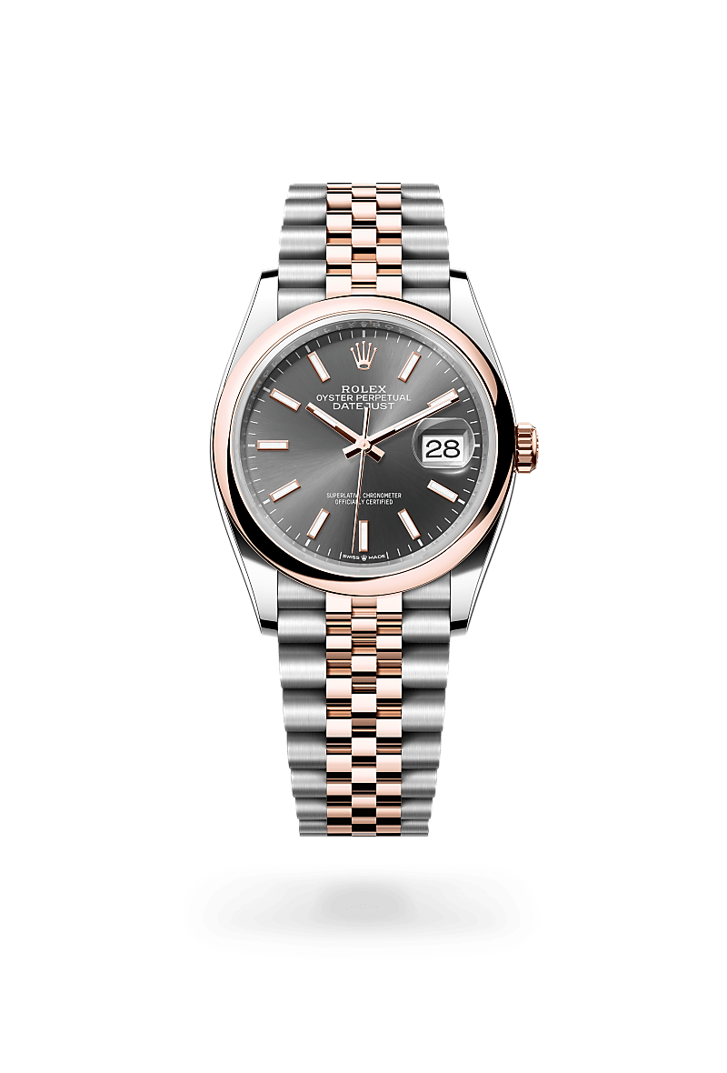 rolex Datejust in Everose Rolesor - combination of Oystersteel and Everose gold, M126201-0013 - Sylvan's Jewelers